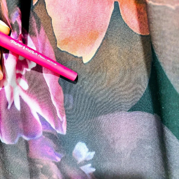 MELANIE LYNE Black & Pink Floral Tank Top | Medium * - Picture 6 of 9